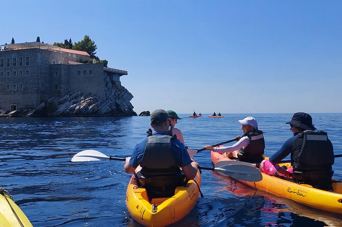 3.5-Hour Kayak Tour from Beсiсi to Sveti Stefan Island - GoPro photos and videos included