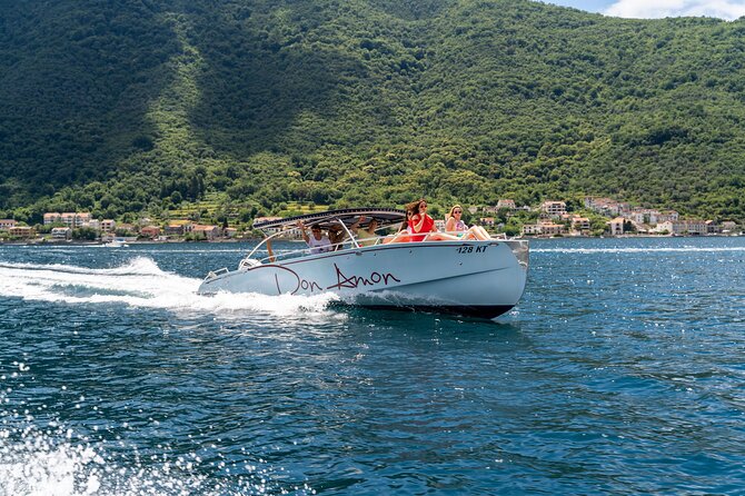 Kotor Private Speedboat Rental: Blue Cave & Lady of the Rocks - Passing Perast from the water