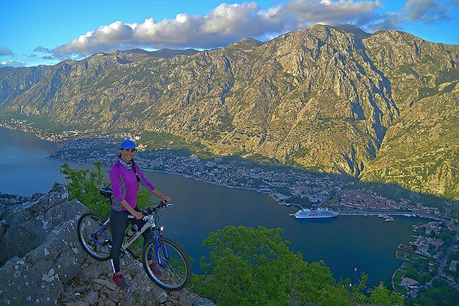 Mountain Biking on Vrmac peninsula - Panoramic view on Kotor bay - Reaching St Ilija, the high point of Vrmac