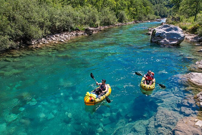Packrafting Tara River - Looking up at Đurđevića Tara Bridge