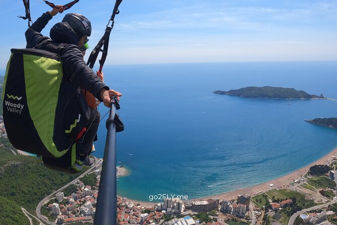 Paragliding in Budva with Certified Pilot (Free Pick-Up Included) - The flight itself and the view below