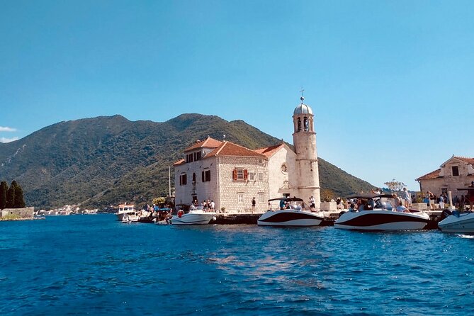 Private Blue Cave Adventure with Views of Boka Bay(up to 6pax) - Our Lady of the Rocks and its island church